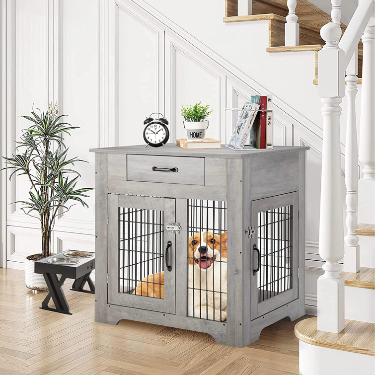 Dog cage clearance side table